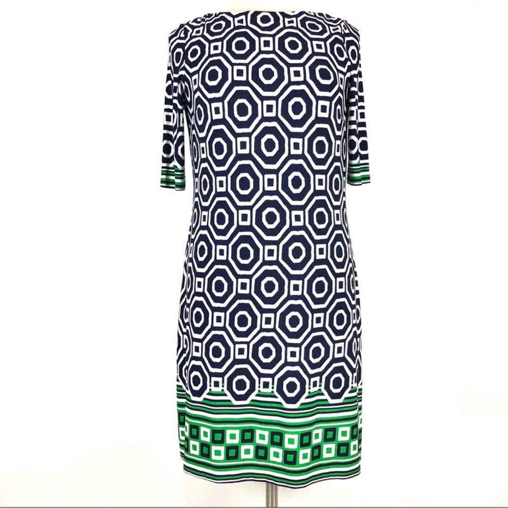 NWOT Eliza J geometric pattern shift dress 6